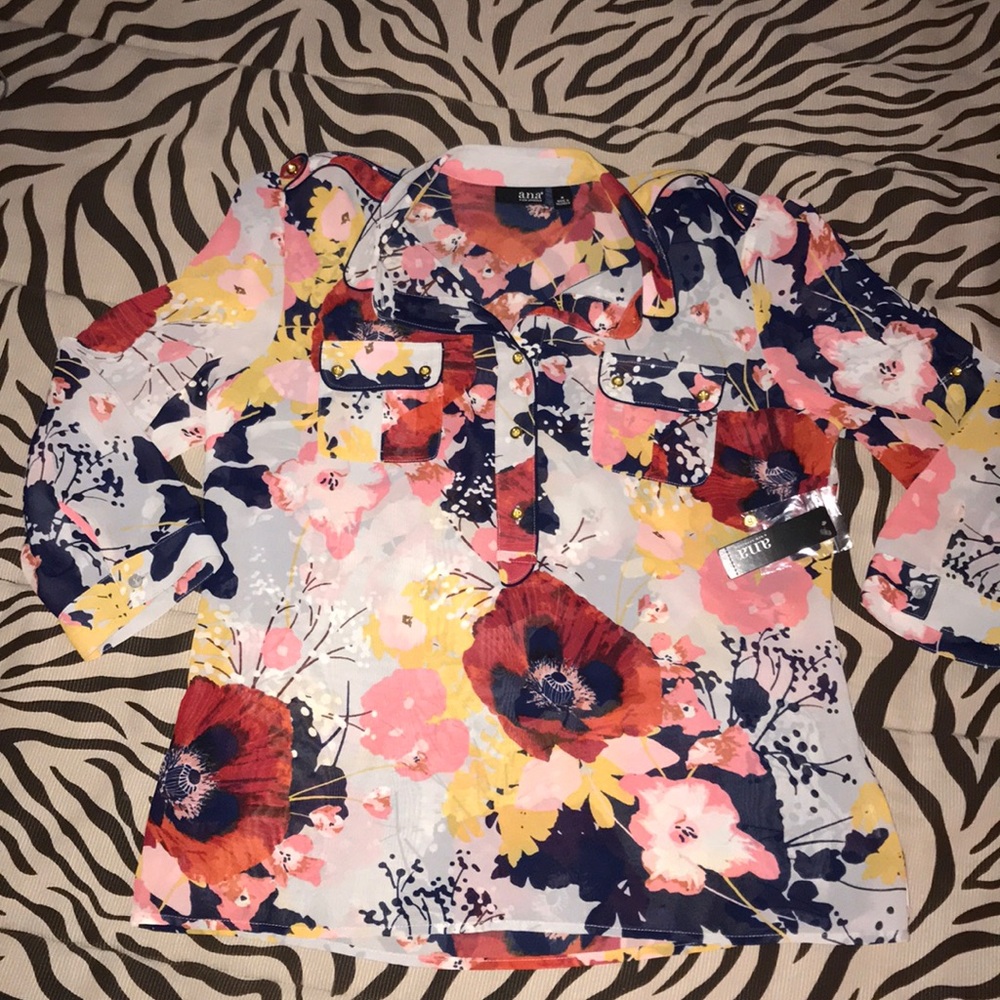 Long sleeve silk blouse